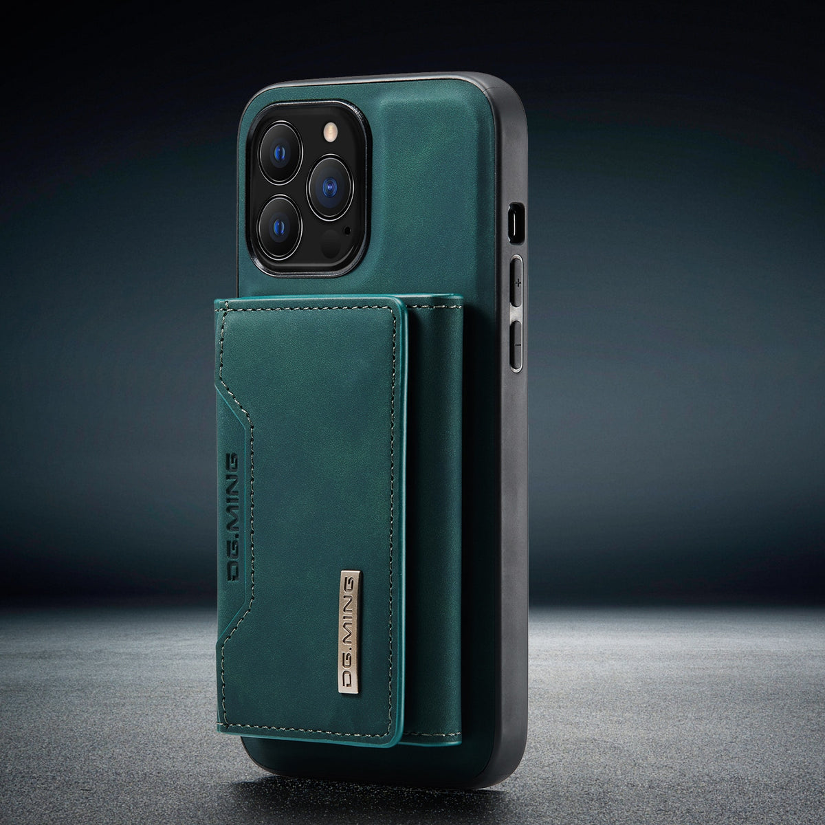 A imagem mostra a carteira e capa para celular na cor verde