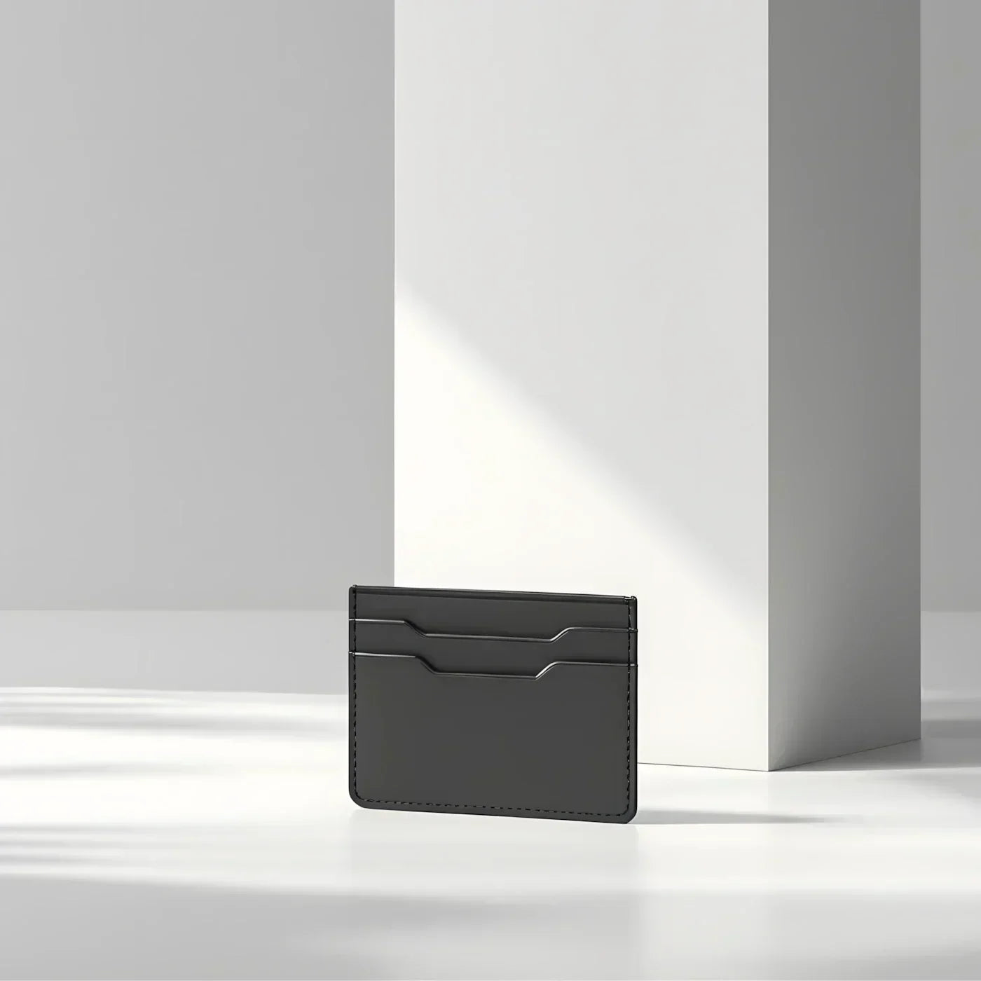 Porta cartão masculino preto.