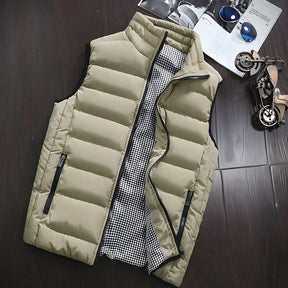 colete masculino puffer na cor caqui