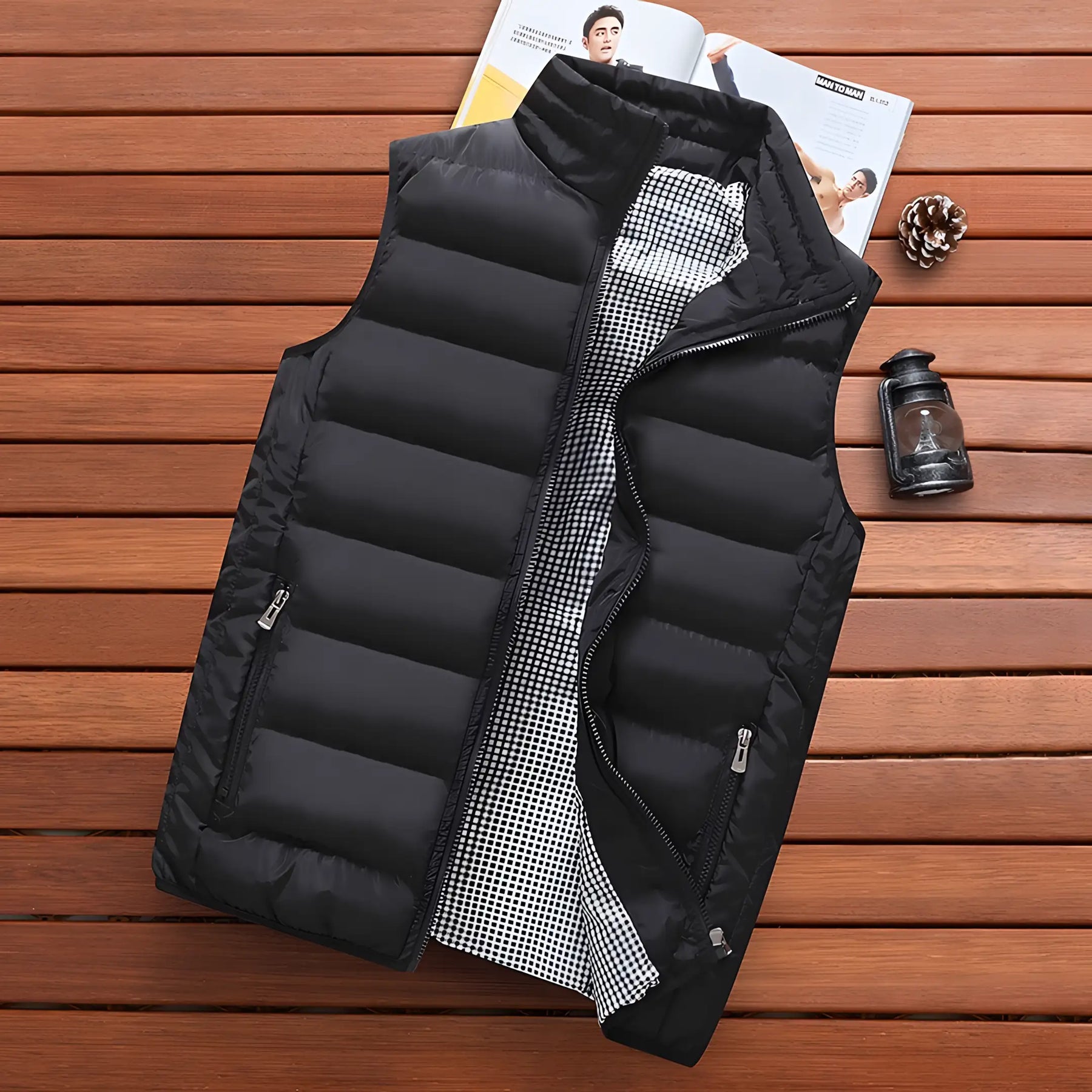 Colete Masculino Puffer Preto