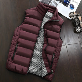 colete masculino puffer vinho