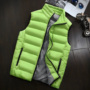 colete masculino puffer verde claro