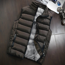 colete masculino puffer café