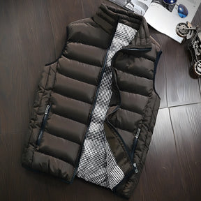 colete masculino puffer café