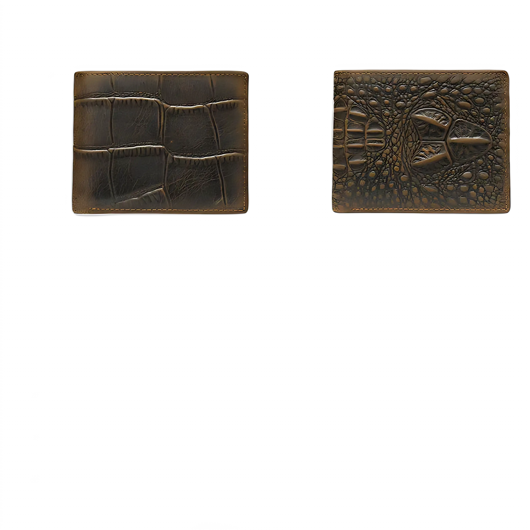Carteira masculina em couro legítimo, cor café, design elegante e durável.