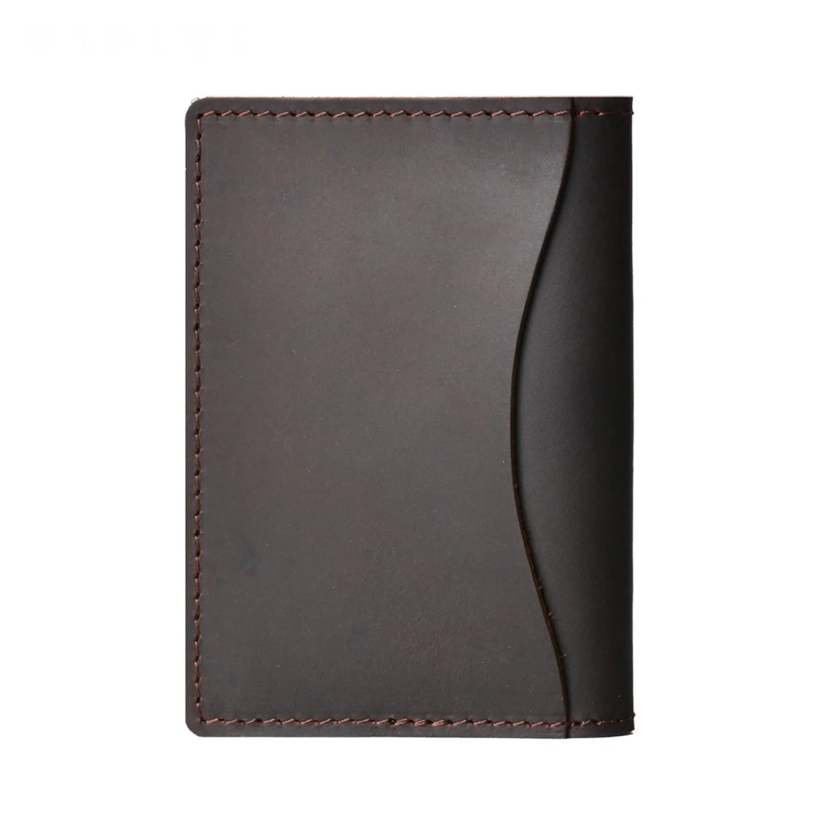 Carteira Masculina Bifold Slim em Couro Legítimo Minimalista para Cartões com Design Compacto e Elegante