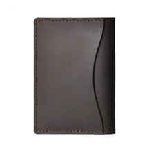 Carteira Masculina Bifold Slim em Couro Legítimo Minimalista para Cartões com Design Compacto e Elegante