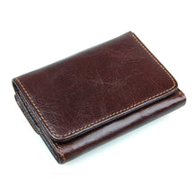 Carteira Masculina Trifold em Couro Genuíno com Proteção RFID e Grande Capacidade Multiuso