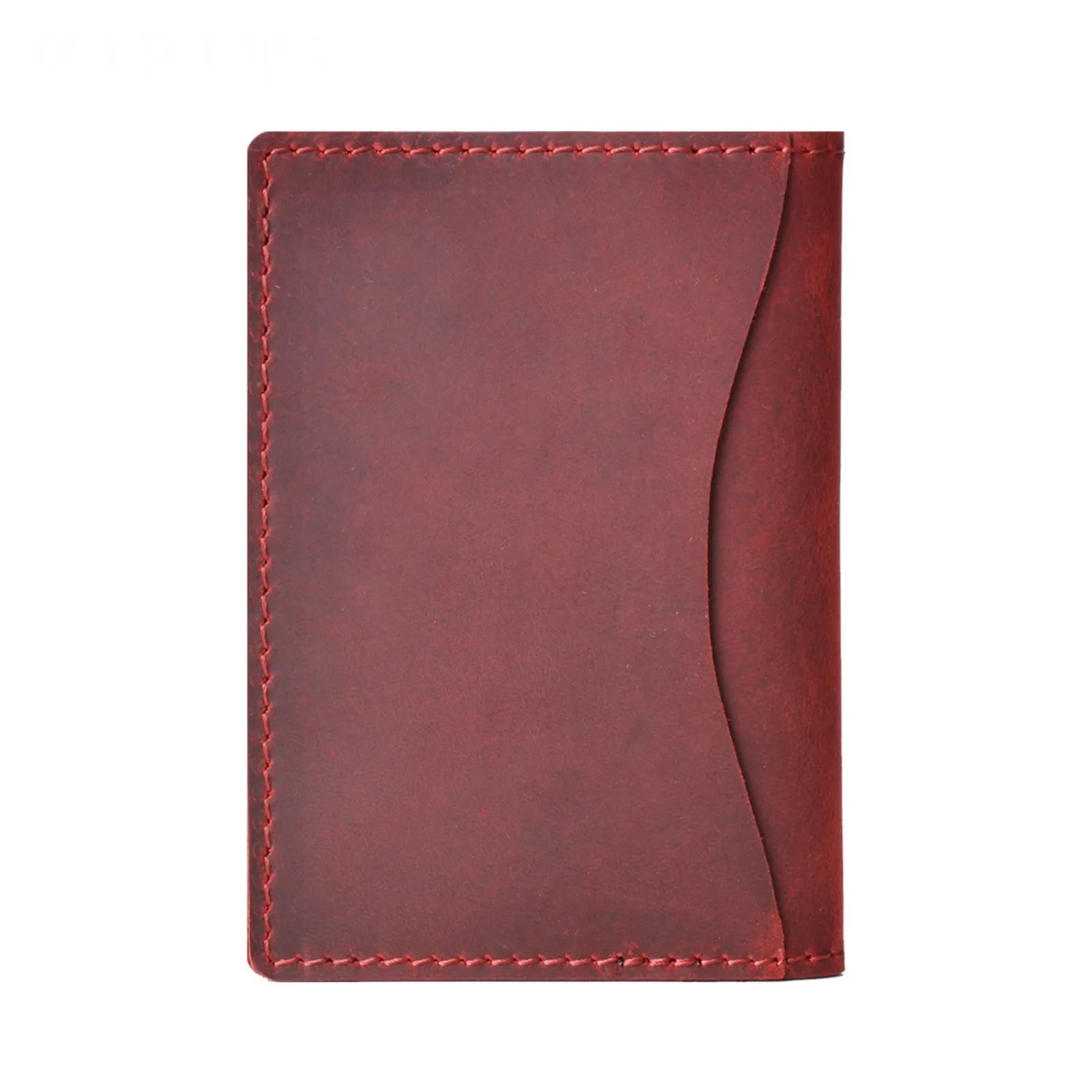 Carteira Masculina Bifold Slim em Couro Legítimo Minimalista para Cartões com Design Compacto e Elegante