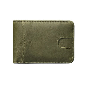 Carteira Masculina Bifold em Couro Genuíno com Proteção RFID Design Retrô e Compartimentos para Cartões e Dinheiro