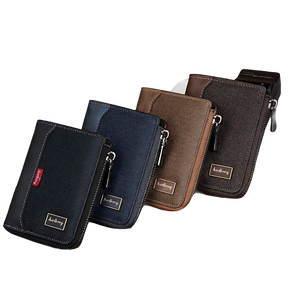 Carteira masculina em diversas cores: preto, azul, marrom, ideal para e-commerce.