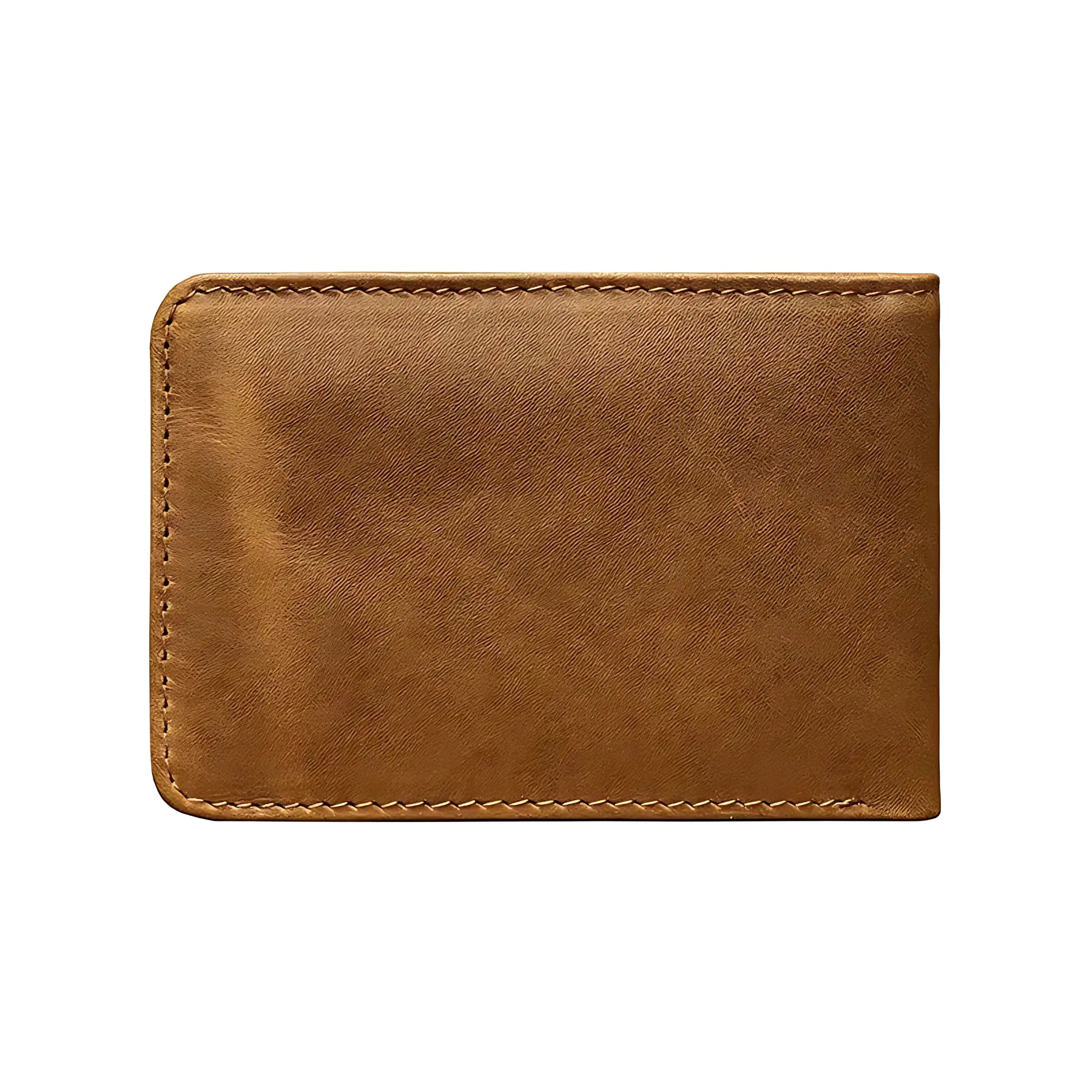 Carteira de couro marrom, elegante e prática para cartões e documentos.