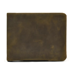 Carteira de couro marrom para homens, estilo clássico e sofisticado.