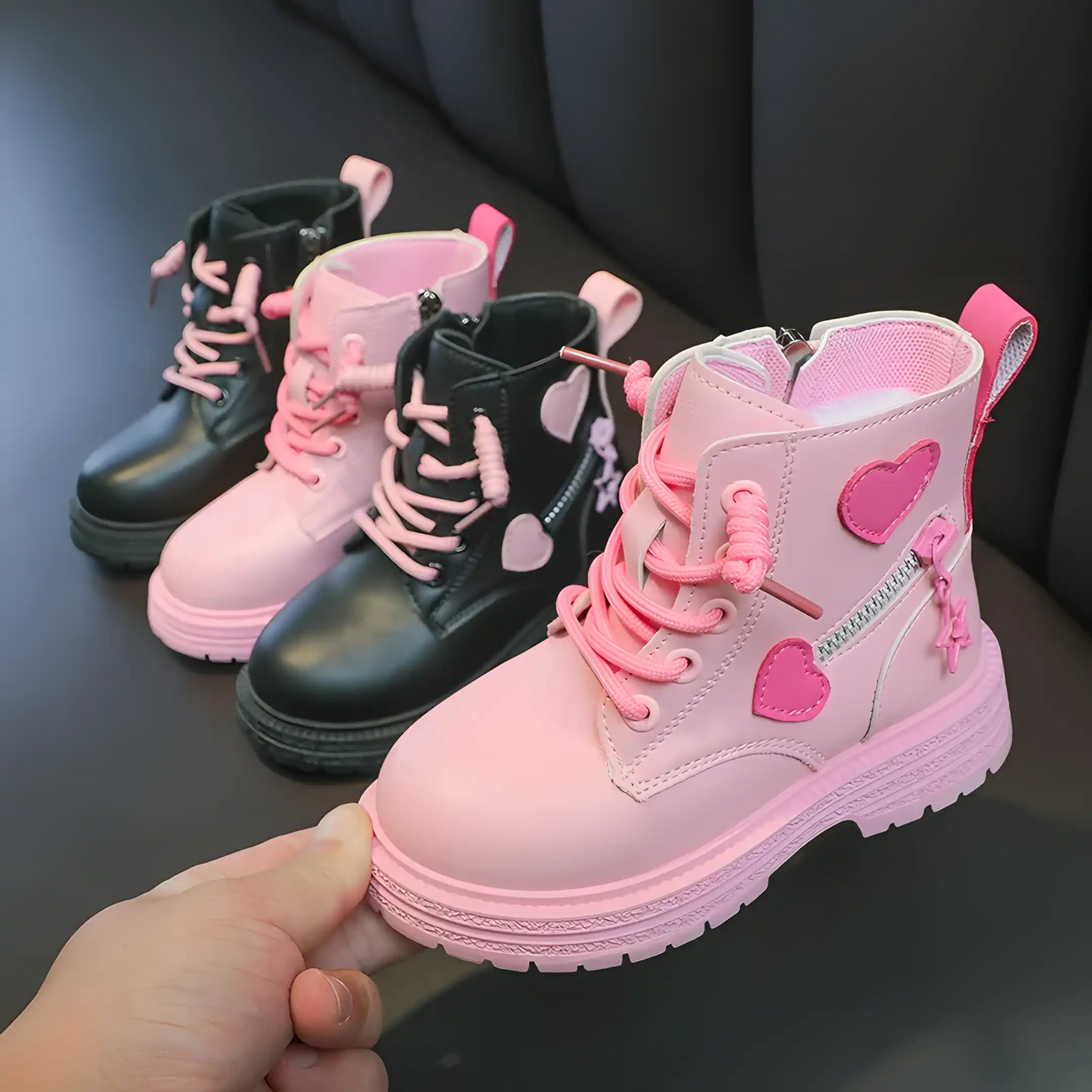 Bota Infantil Feminina Premium Com Forro Em Lã Sola Antiderrapante
