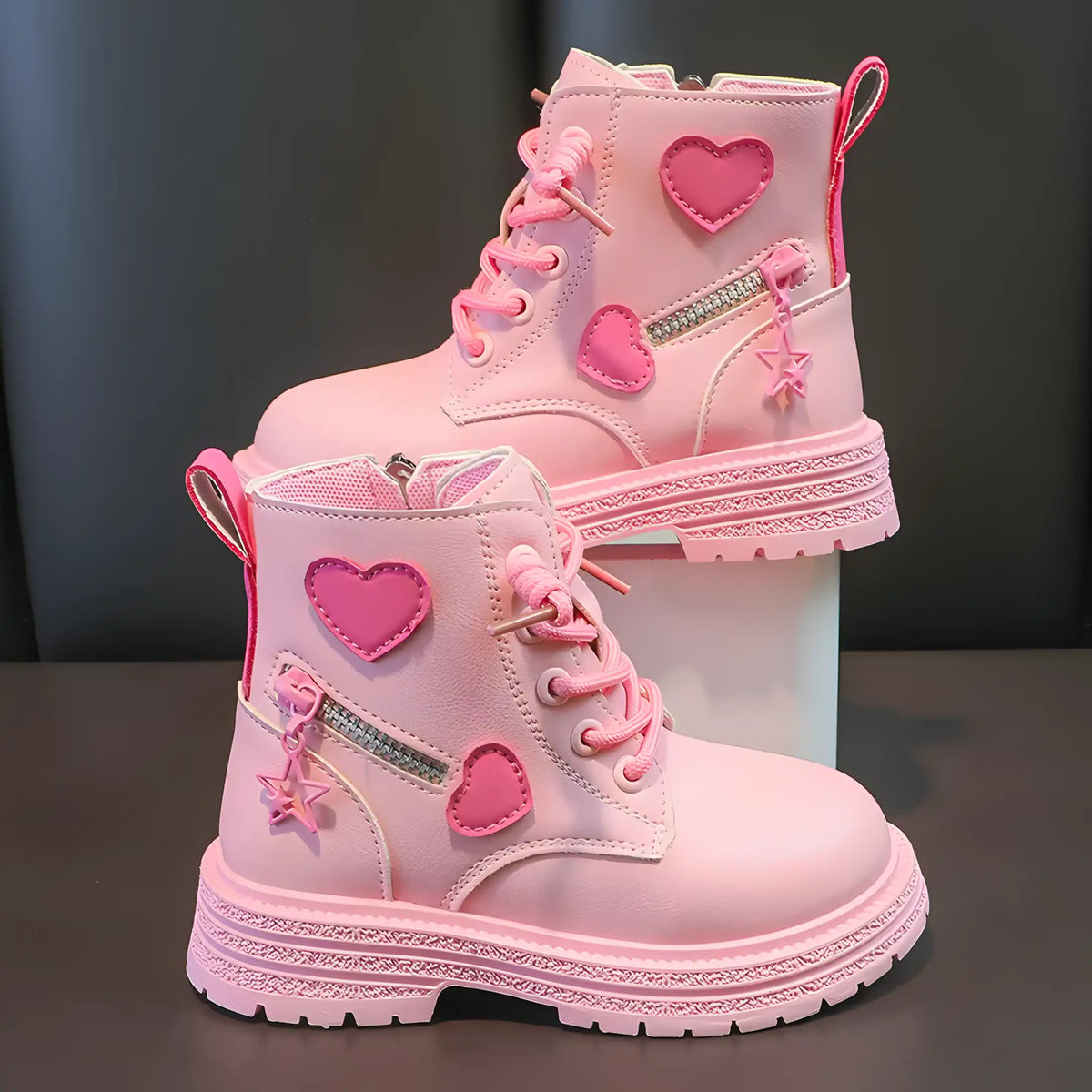 Bota Infantil Feminina Premium Com Forro Em Lã Sola Antiderrapante