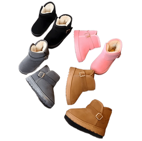 todos os modelos de cores da bota infantil forrada com fecho.