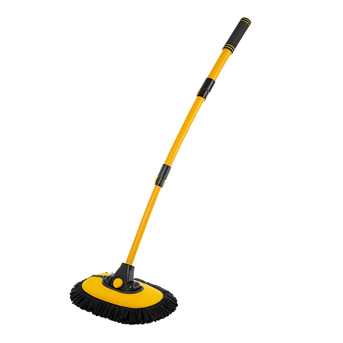 Esfregão mop de limpeza na cor preto em um fundo branco.