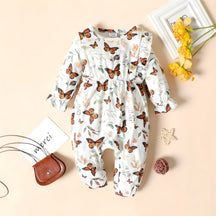 Macacão infantil feminino bebê menina na cor branco.