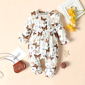 Macacão infantil feminino bebê menina na cor branco.