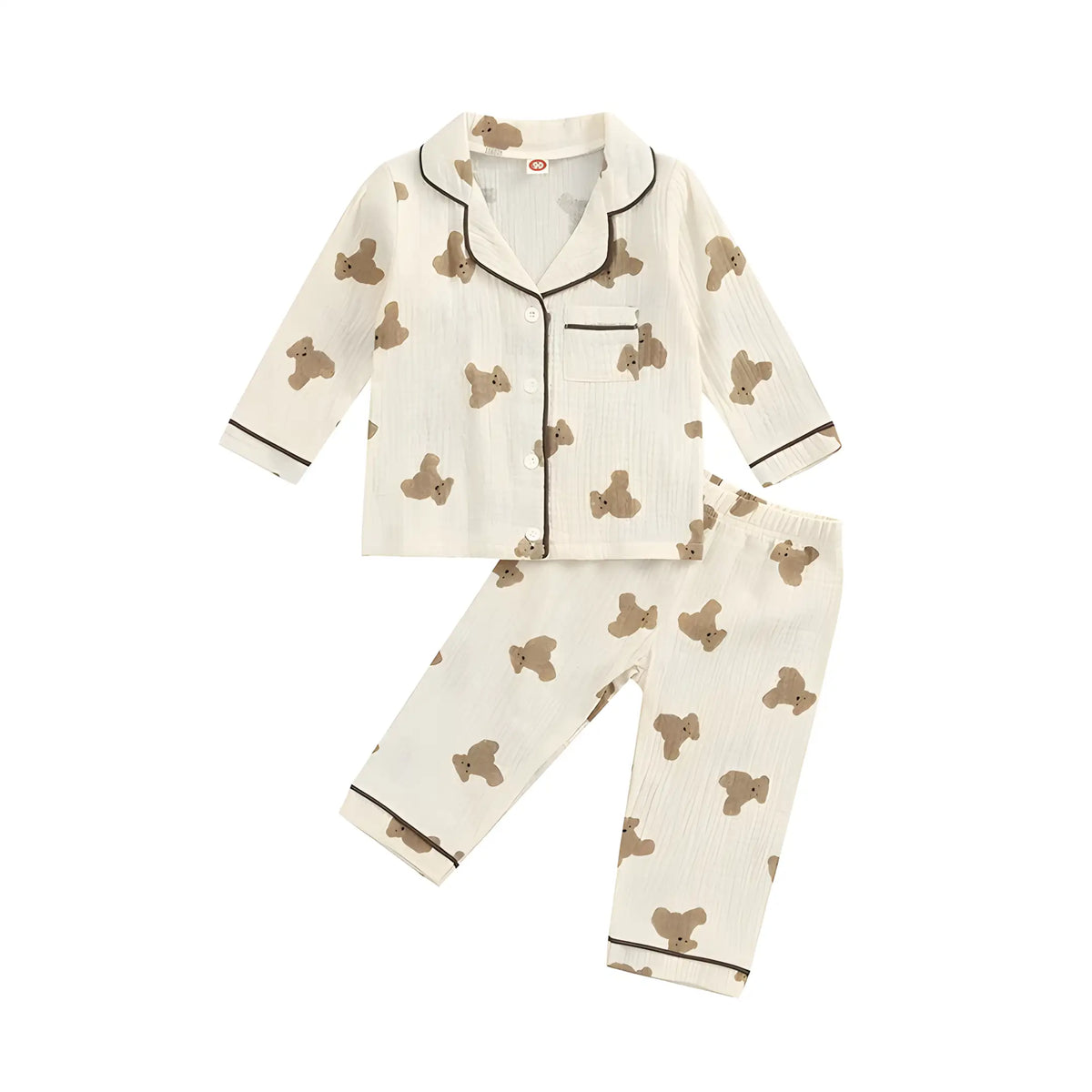 pijama infantil casual em um fundo branco.