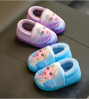 sapato infantil feminino elza cor azul e roxo lado a lado exibindo a parte superior.