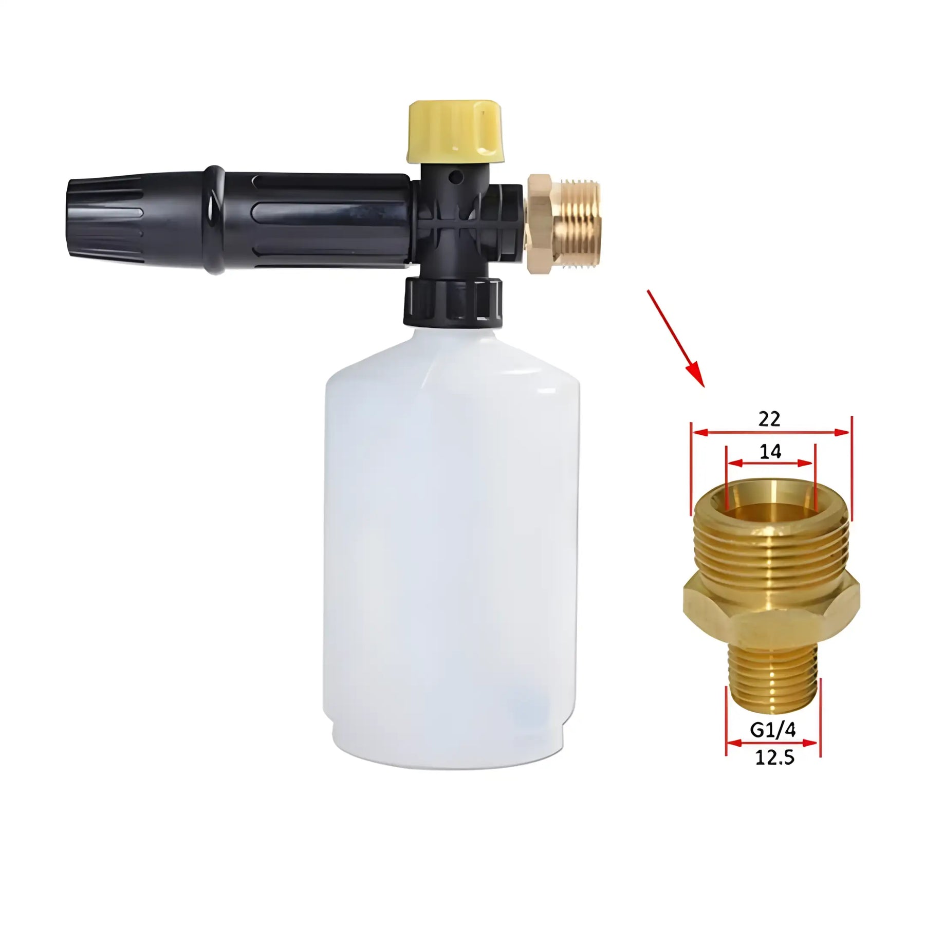 Snow Foam profissional com o adpatador M22 ou 3/4".