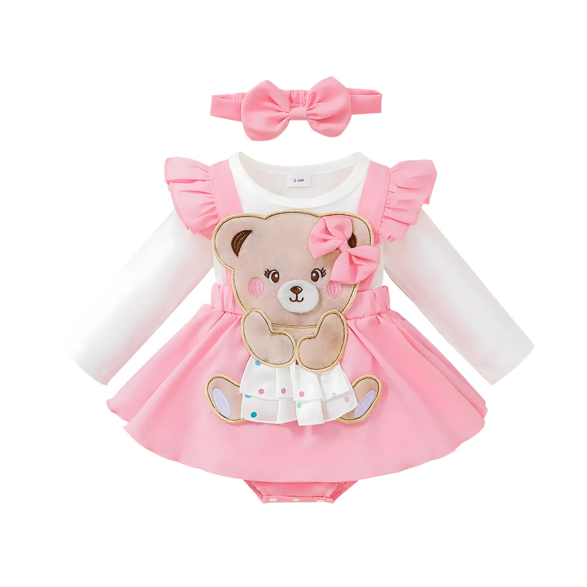 vestido infantil para menina estilo body bordado em um fundo branco.